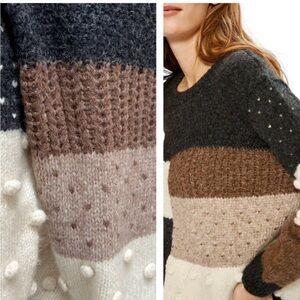 LOVE SAM Patchwork Alpaca Women Sweater 3D Kelly sweater Art to Wear Chunky Y2K